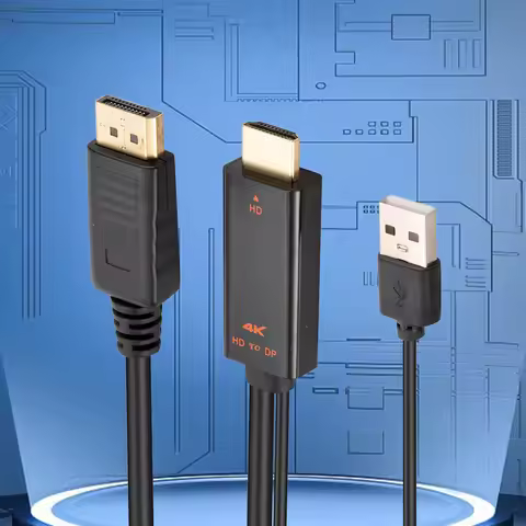 1.8M HDMI-Compatible Source To DP Display Monitor Cable 4K 60Hz HDMI-Compatible To DP Cord HDMI-Comp