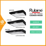 RUBINE 920M³/H 60CM / 75CM / 90CM PUSH BUTTON SLIM HOOD - RSH-GENOA-60BL / RSH-GENOA-75BL / RSH-GENO