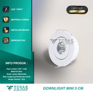 lampu downlight mini 1 Watt lampu kitchen 1w lampu lemari downlight