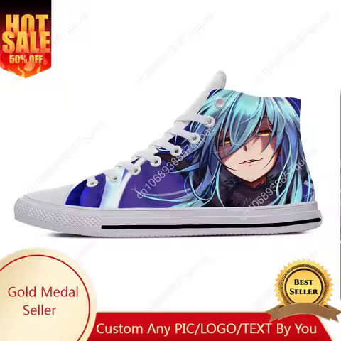 Hot Rimuru Tempest Tensei Shitara Slime Datta Ken Casual Cloth Shoes High Top Lightweight Breathable