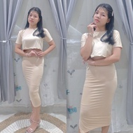 RS - One Set Crop Rok KIMMY // OneSet Crop Rok Belah Samping