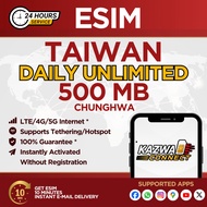 eSIM Taiwan Daily Unlimited 500 MB Data | eSIM Activated Instantly