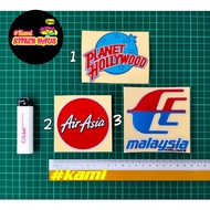 Sticker Air Asia / Mas Malaysia / Airlines / Planet Hollywood / Stiker Stickers Cutting Overlapping 