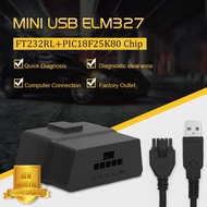 USB OBD2 ELM327 V1.5 V07HU PIC18F25k80 + FT232RL Chip USB RS232 Port On PC ELM 327 New Practical Dur