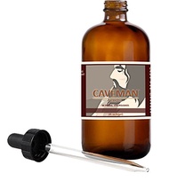 Caveman Fragrance Free - Sensitive Caveman Beard Oil, Leave in Conditioner, 2oz Glass Bottle and Dro