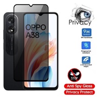 Private Tempered Glass For OPPO A18 A38 A58 A78 A98 5G 4G A 38 18 A 58 2023 Anti-Spy Full Cover Priv