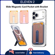 eleven2 Kickstand Magnetic Wallet, Slim Card Wallet, Card Holder for All Phones