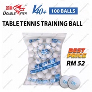 Double Fish B40+ 100s 40+mm Table Tennis Balls Training Bola Bola Ping Pong Economical Pack