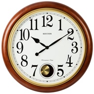 Rhythm Wooden Wall Clock with Pendulum CMJ579NR06