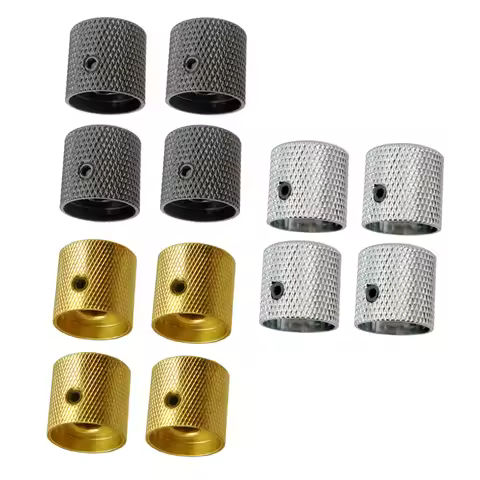 4 Pieces Electric Guitar Bass Volume Tone Control Knobs Buttons Guitar Parts for Electric Guitar and