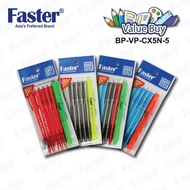 FASTER BP-CX5N-5 BALL PEN SET 5PCS