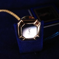 YSL YVES SAINT LAURENT 聖羅蘭 鍍金 變色 領針 附原盒 日本製