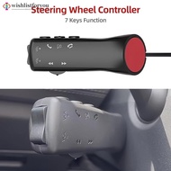 Wishlistforyou Car Steering Wheel Button Remote Controller Car Radio GPS Navigation DVD 2 Din Androi