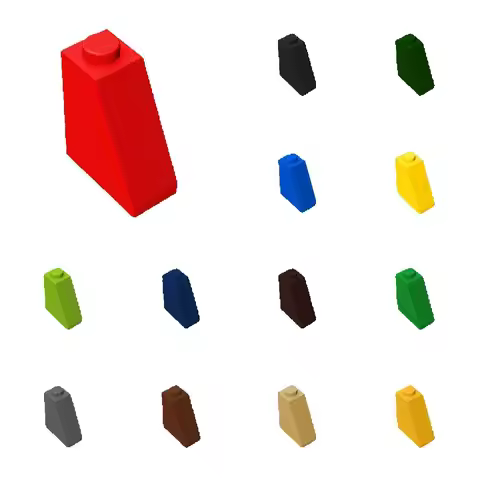 50pcs 60481 Slope 65 2 x 1 x 2 Bricks Collections Bulk Modular GBC Toys For Technical MOC Set Buildi