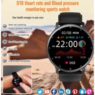 【24/7 Health Tracking】HFH-D18 Smart Fitness Watch with Heart Rate/Blood Pressure Monitor/IP68 Waterp