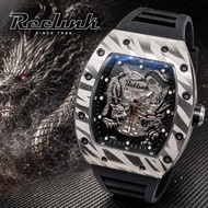 Berlink 5015 Dragon Tiger Automatic Mechanical Watch Men | Tonneau Case | Skeleton Movement | Sapphi