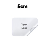 100 PCS Sticker TRANSPARENT CUSTOM SIZE STICKER LABELL SIAP POTONG