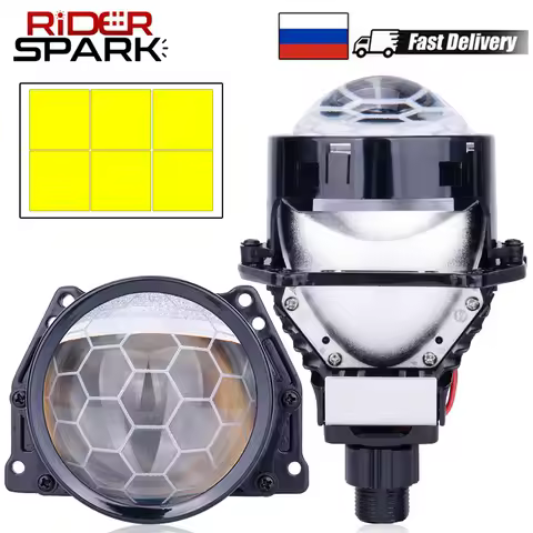 3.0 Inch Bi Led Projector Lens Halo Lights H4 H7 9005 9006 Car Headlights Hella 3R Honeycomb 20000lm