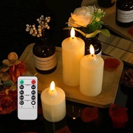 Flameless LED Candles Lights Flickering Last 5days Longer Battery Operated LED Votive Candles 3pcs