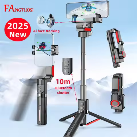 FANGTUOSI AI face tracking Tripod for Smartphone Stabilizer 360 Auto Rotation Follow Gimbal with Rem
