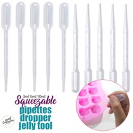 20pcs Jelly Dropper Syringe Disposable Pipette Plastic Clear Squeezable Dropper