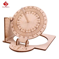 Sharprepublic Equatorial Sundial Clock DIY Wooden Building Kit for Adults And Children