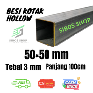 Besi Kotak Hollow 5x5cm (50x50mm) Tebal 3mm Panjang 100cm bisa panjang sampai 250cm