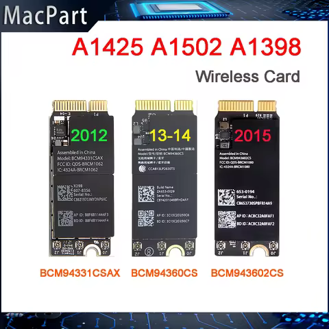 Original Wifi Airport Card For Macbook Pro A1398 A1425 A1502 BCM94331CSAX BCM94360CS BCM943602CS 201