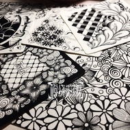 Zero Basic Zentangle Painting Course Free Material Drawing Paper Beginner Introduction Zentangle Gar
