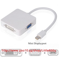 New 3 in 1 Mini DP DisplayPort to HDMI/DVI/VGA Display Port Cable Adapter for Apple MacBook iMac