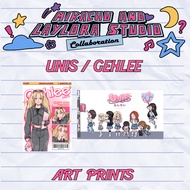 UNIS & Gehlee Inspired Waterproof Vinyl Stickers | A6 Art Prints | by mikachu