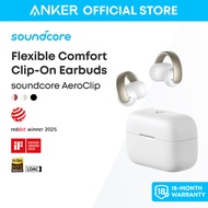 [NEW 2025]Soundcore AeroClip by Anker, Open-Ear Earbuds, Clip-On Headphones, Adaptive Comfort, Clear