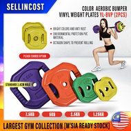SellinCost Bumper Vinyl Weight Plate 1.25kg / 2.5kg / 5kg / 7.5kg Bumper Weight Plate Handheld Handh