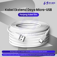 KABEL CHARGER KAMERA CAMERA CCTV MICRO USB PANJANG KABEL 10 METER