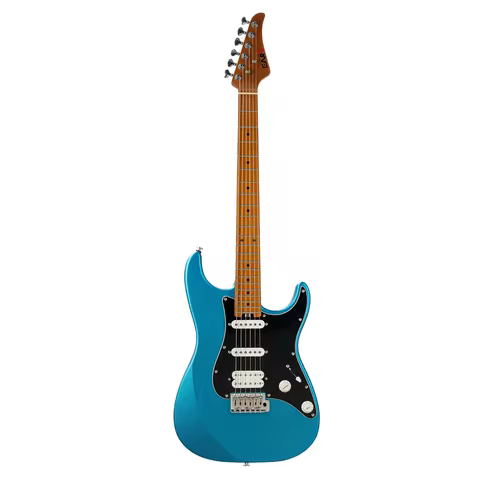 EART Guitar Nexus-S2, 25.5" Roasted Mahogany/Maple HSS Electric Guitar