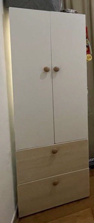 IKEA PLATSA/SMÅSTAD衣櫃，白色/連3個抽屜