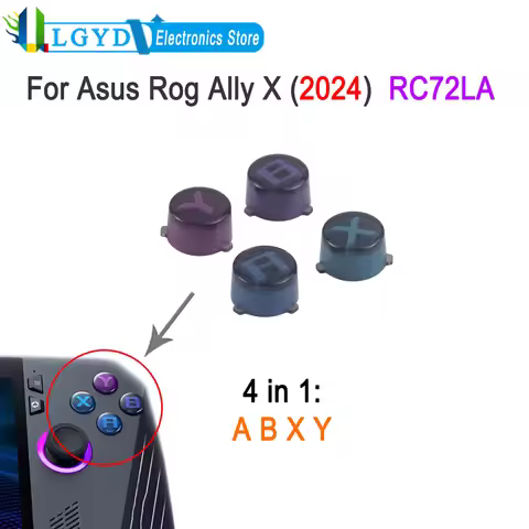 4 in 1, A B X Y Caps For Asus Rog Ally X 2024 RC72LA, Ally-RC72LA-NH007W Game Console Color Function