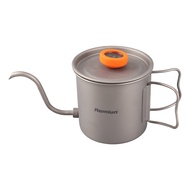 กลางแจ้ง Ti Pour Over กาต้มน้ํากาแฟ 400ml GOOSENECK ชากาต้มน้ําพร้อมเครื่องวัดอุณหภูมิและพับ Goosene