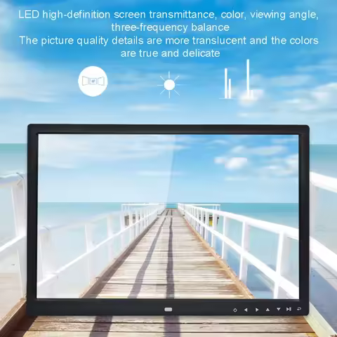 XB-12 Inch Digital Picture Frame Multi-Function HD 1280X800 With Press Button Electronic Photo Album