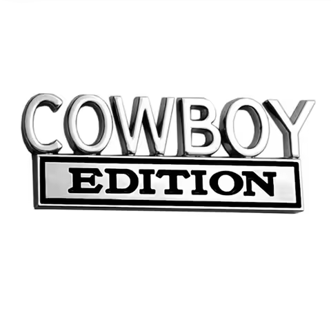 Cowboy Edition Emblem Car Side Rear Trunk Door Fender Bumper Metal Badge 3D Decal Sticker for F-150 