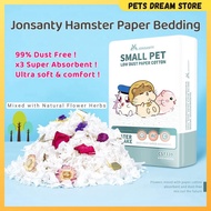 Jonsanty Hamster paper bedding 4.1L flower dust free hamster bedding natural flower & herb 450g hams