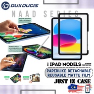 DUX DUCIS NAAD Detachable Reusable Matte PAPERLIKE Film For iPad Pro 12.9 11 10 9 8 7 / Air 5 4 Mini 6 Screen Protector