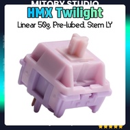 HMX Twilight Linear Switch hmx prelube 5 pin smooth typing Mitoby Studio Mechanical Keyboard Switch
