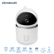 Zemismart Smart Camera 115° 360° Tuya WiFi Echo Show CCTV Camera 1080P Intercome Standard Smart Home Security Alarm IR Night Version H.264