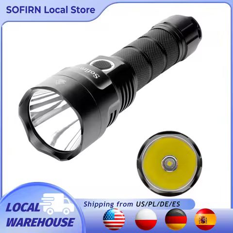 Sofirn C8G SST40 Powerful LED Flashlight 21700 With Power Indicator Lantern 18650 Torch 2 Groups Ram