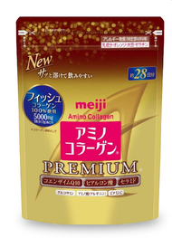 【จัดส่งที่รวดเร็วจากประเทศไทย】Meiji Amino Collagen Premium 5000 mg 28วัน (196 กรัม) เมจิ อะมิโน คอลลาเจน ชนิดผง คอลลาเจนเปปไทด์
