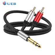 6.35mm To 2RCA Adapter Cable Professional 6.35mm Male To Dual RCA Male Splitter Cable Excellent Soun