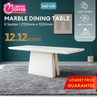 🔥 New Arrival 🔥 Bedtalk Limited Dining Table Galahad ~ Meja Makan ~ 8 Seater ~ Marble Dining Table ~