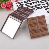 ROEMDEE Chocolate Mirror, Kawaii Square Portable Mirror, Simple Decorative Unique Beauty Mirror Make