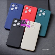 Itel A50 Itel A60S liquid Silicone / Macaron Square Color Case Itel A50 Itel A60S